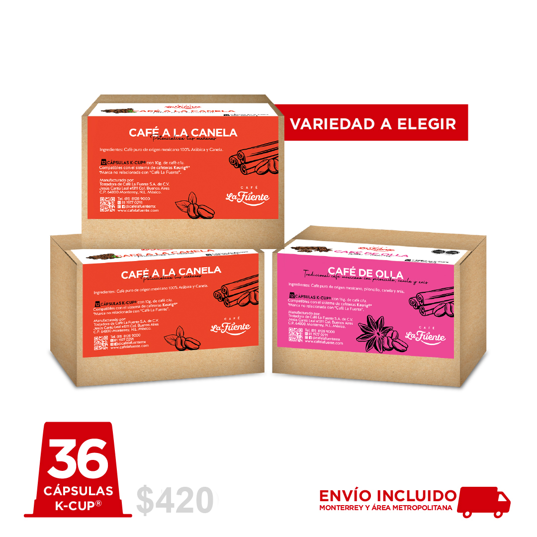 Tri K-Cup 12 (3 cajas de 12 cápsulas K-Cup®) - Café Molido en Monterrey -  Café para tu negocio